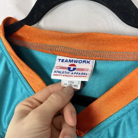 Vintage Miami Dolphins blank jersey Teamwork sz XL sports NFL - Picture 3 of 7